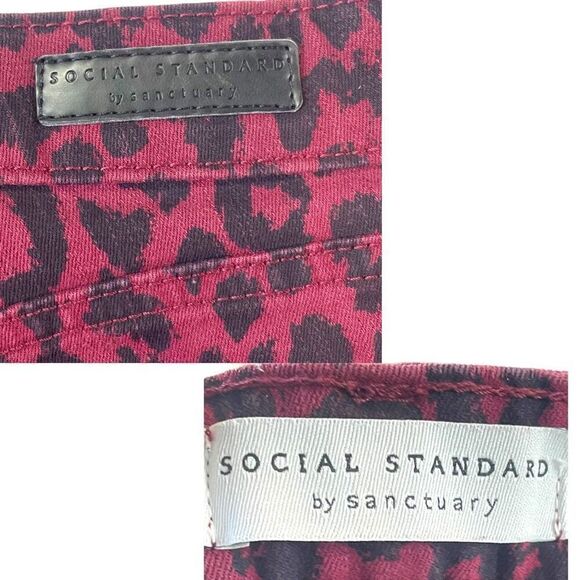 Social Standard by Sanctuary Animal Print Pants Sz 10 - Picture 6 of 11